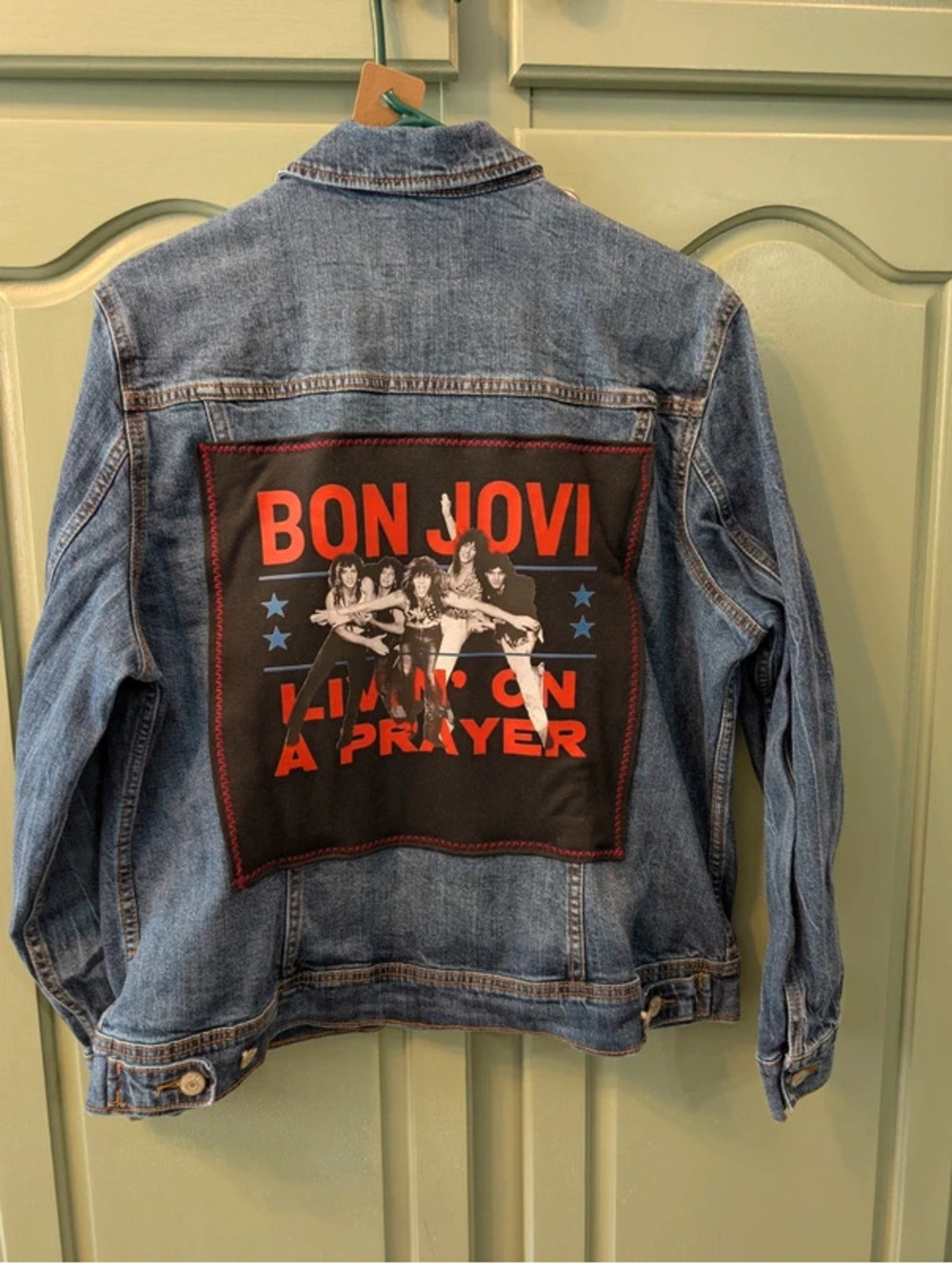 Bon Jovi Denim Jacket Upcycled